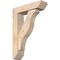 Ekena Millwork Funston Slat Smooth Bracket w/ Offset Brace, Douglas Fir, 5 1/2"W x 20"D x 28"H BKT0604X20X28FST06SDF - alternate 1